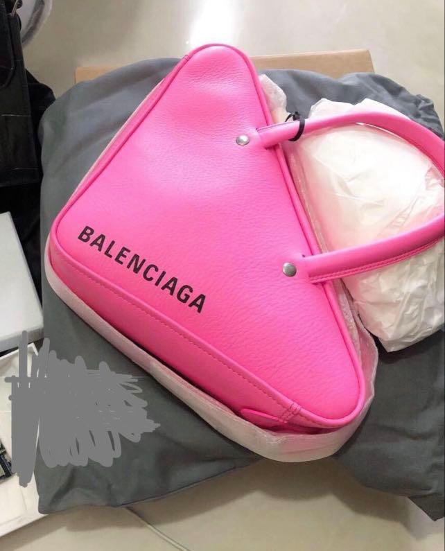 Balenciaga triangle store bag pink