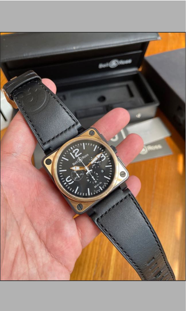 Bell Ross 01 94 Rose Gold Chrono Luxury Watches on Carousell