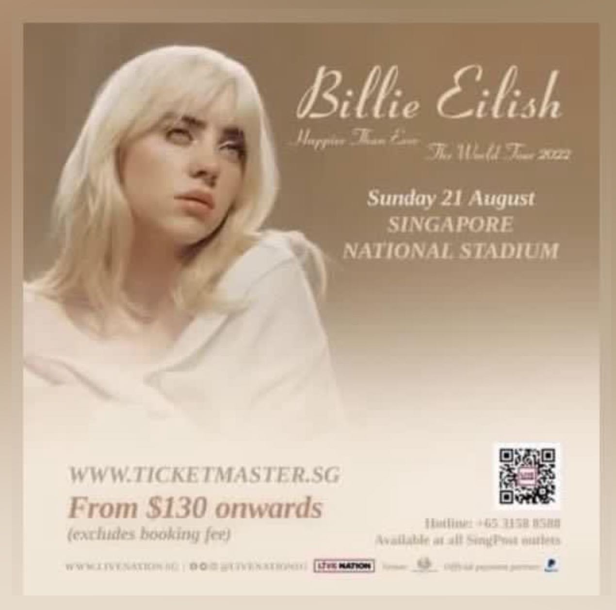 Billie Eilish, Tickets & Vouchers, Event Tickets on Carousell