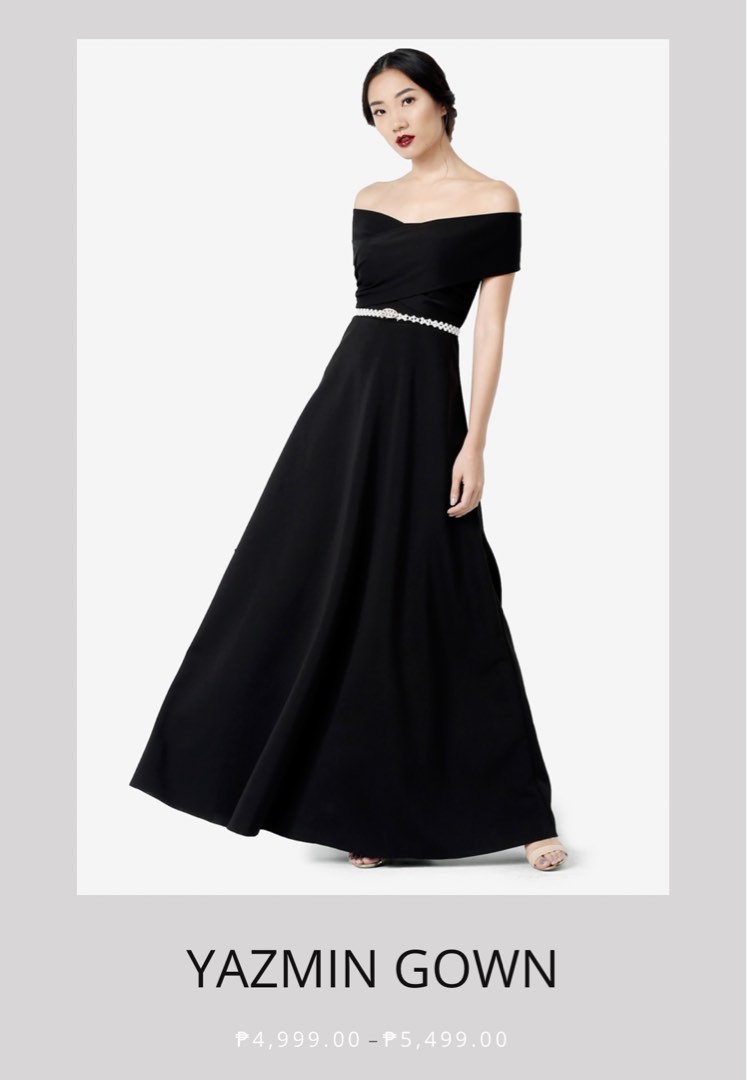 Black long gown medium to large frame 