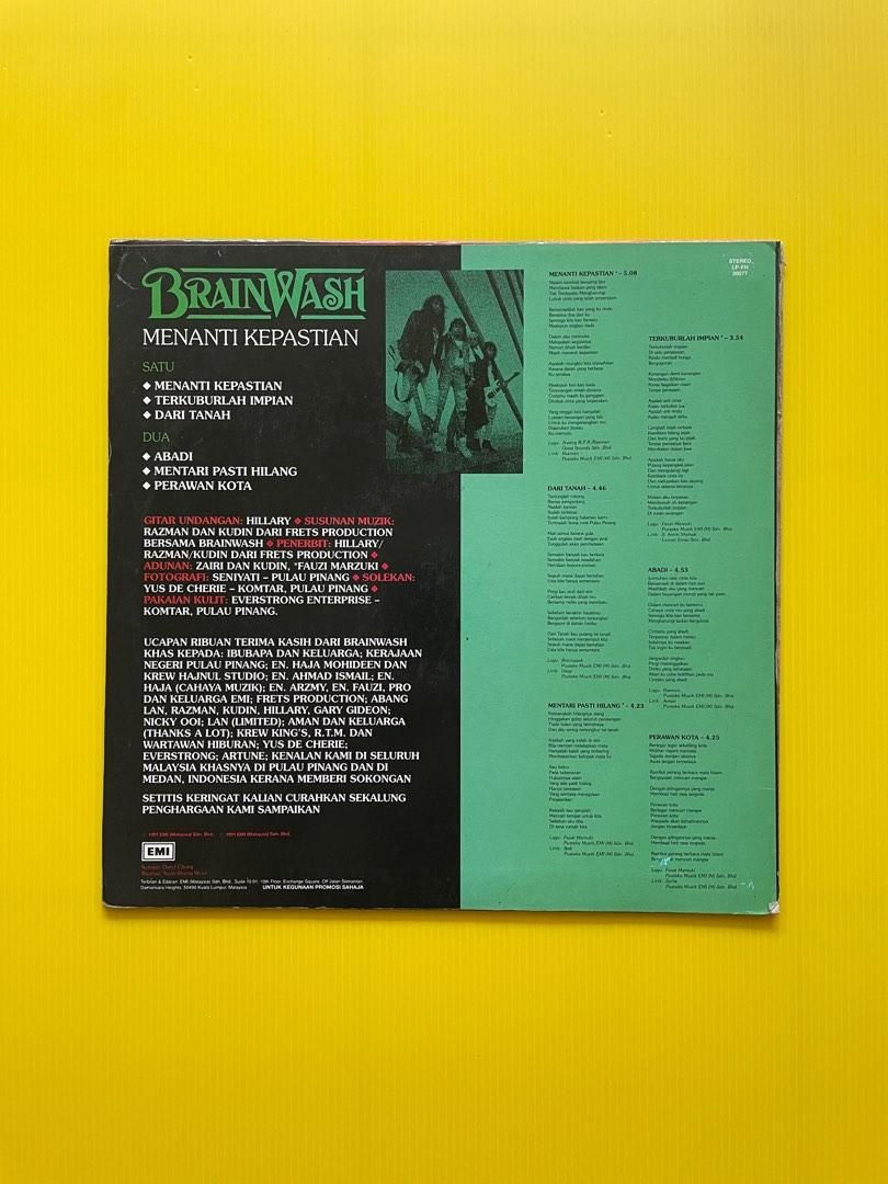 Brain Wash Rock Malaysia Band Piring Hitam Vinyl Lp Record