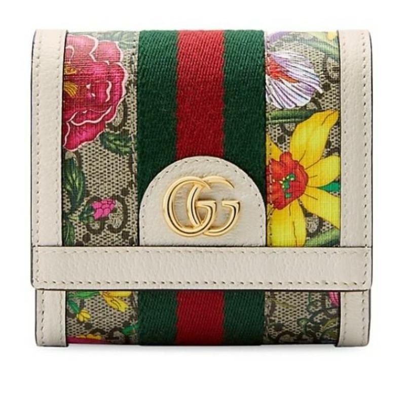 New Authentic Gucci Ophidia Flora Coin Purse Wallet