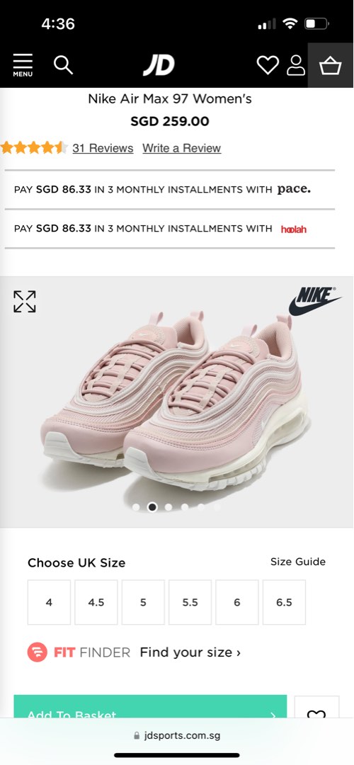 MUST GO BRAND NEW IN BOX PINK Nike Air Max 97 Women s size 37 or UK 4