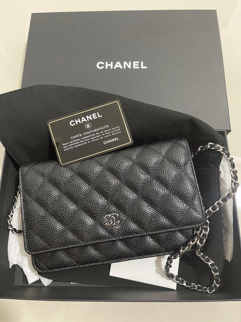 Chanel Black Caviar Classic Wallet on Chain WOC Bag GHW  Boutique Patina