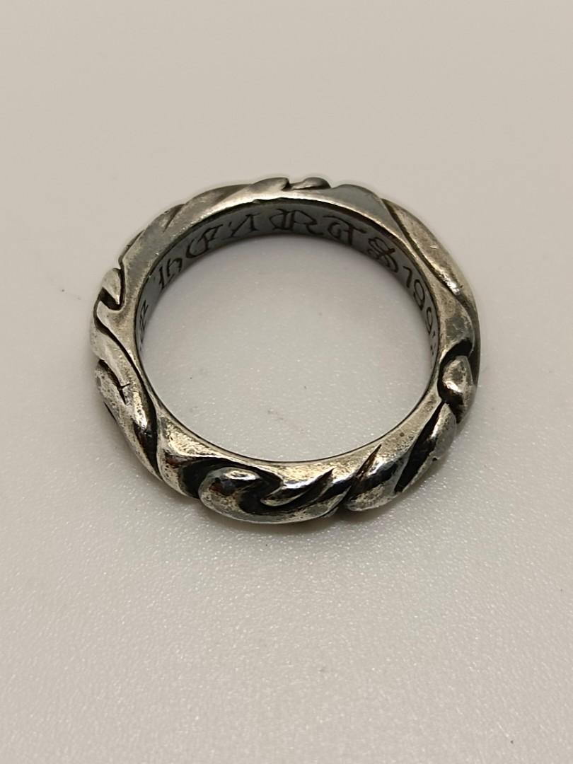 Chrome hearts silver scroll ring , size 9 , with markings ,vintage, Men ...