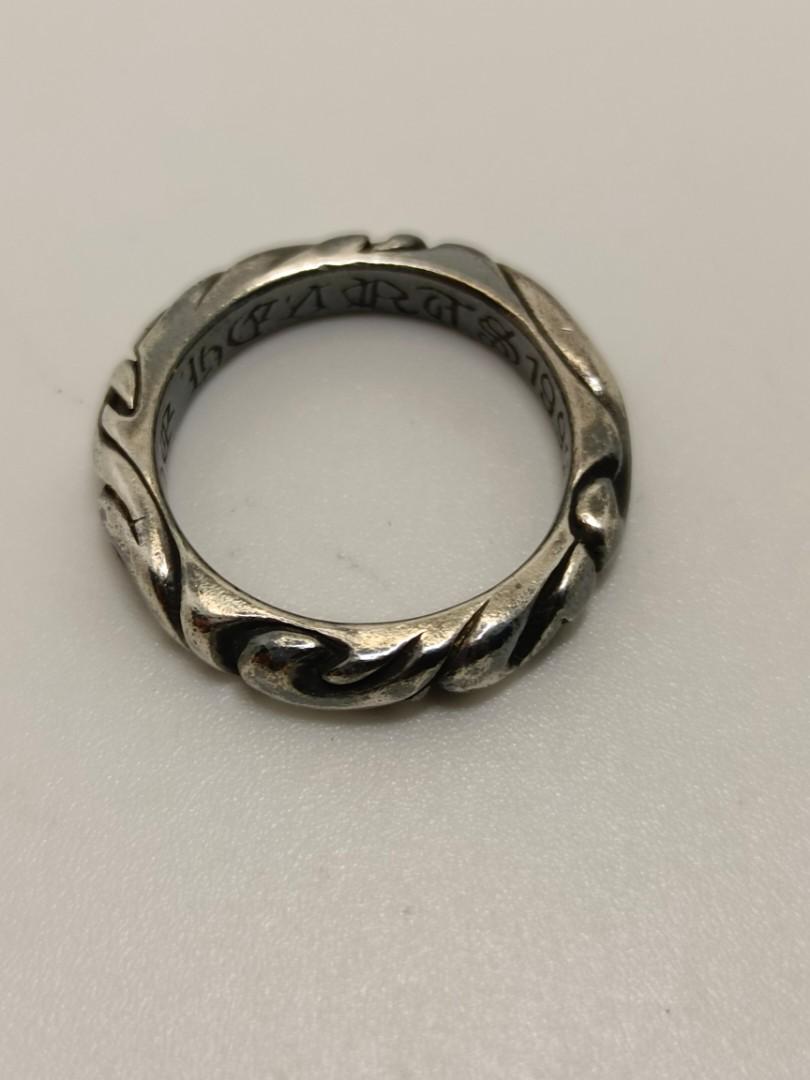 Chrome hearts silver scroll ring , size 9 , with markings ,vintage, Men ...