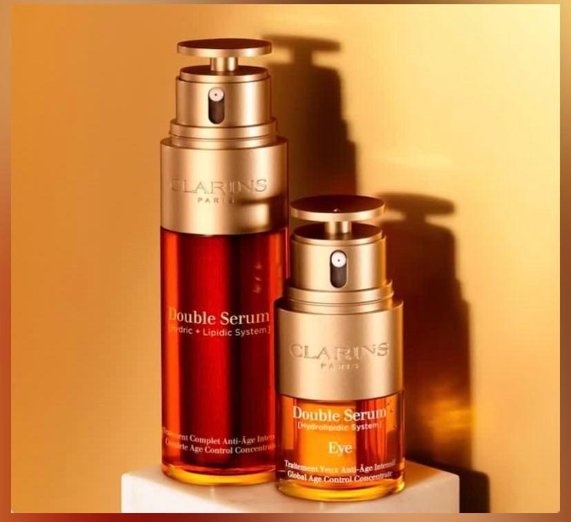 Clarins Double Serum Eye 20ml (Category: Face Care) located in Singapore. Submitted by lebeautyboutique (Listing ID 1176530888, Image 1). Description: All the power of the iconic Double Serum, now for your eyes. A double anti-ageing formula for the eyes in perfect organic harmony with the skin around the eye contour area, which draws its strength from a rich variety of plants (13 plant extracts including the powerful duo of Organic Wild Chervil e