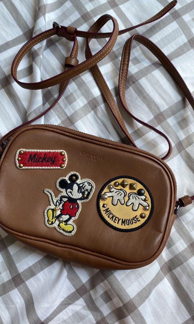 Disney X Coach Patricia Saddle Bag with Mickey Ears in Black Smooth Le –  Essex Fashion House