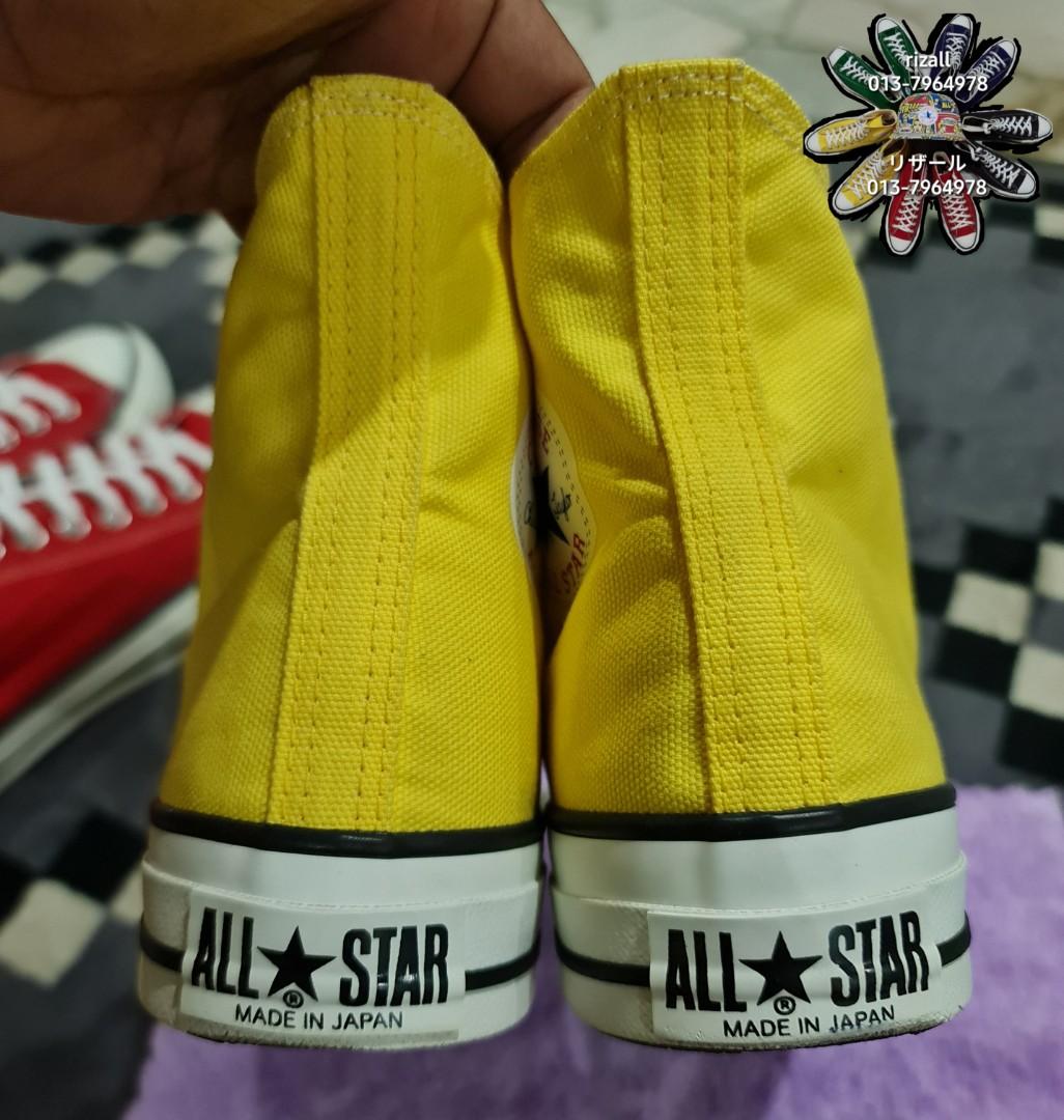 Converse made hotsell in japan yellow