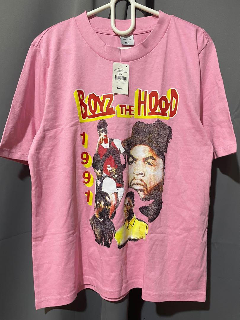Boyz n the shop hood t shirt pink