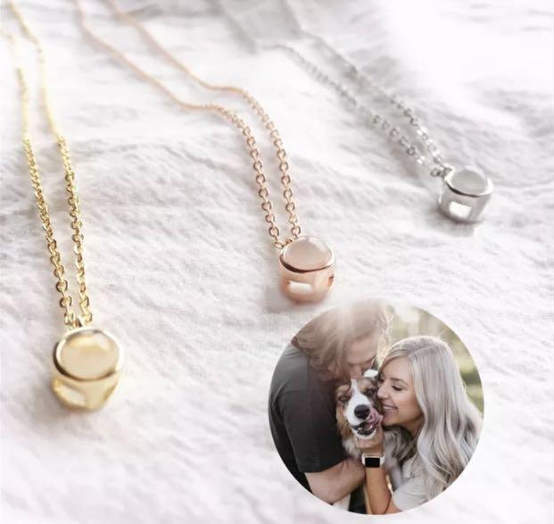 Custom Projector Hidden Photo Necklace Minimalism Necklace Custom