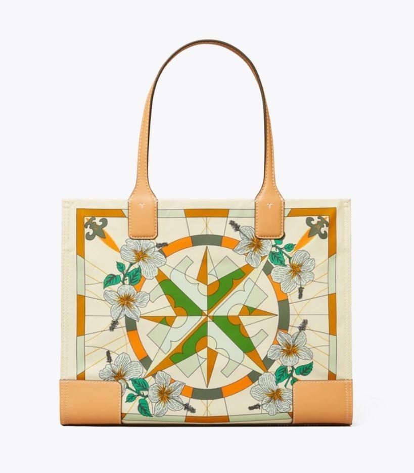 PRE-ORDER] TORY BURCH ELLA PRINTED SMALL TOTE - French Cream Lei Floral  Compass, Luxury, Bags & Wallets on Carousell