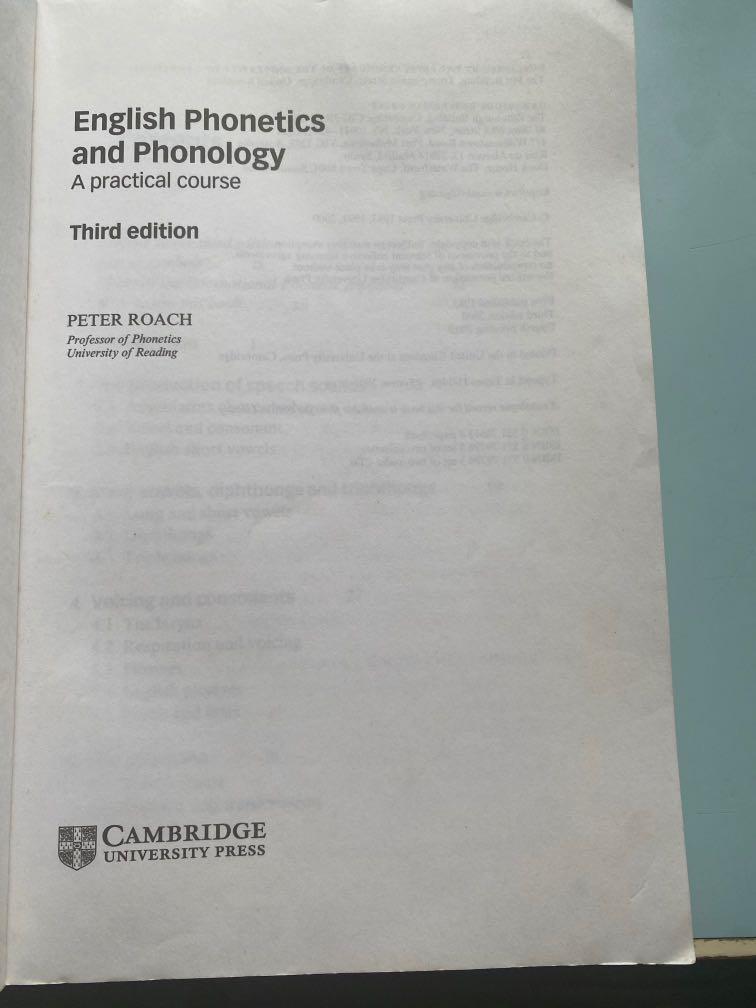 English Phonetics And Phonology Peter Roach