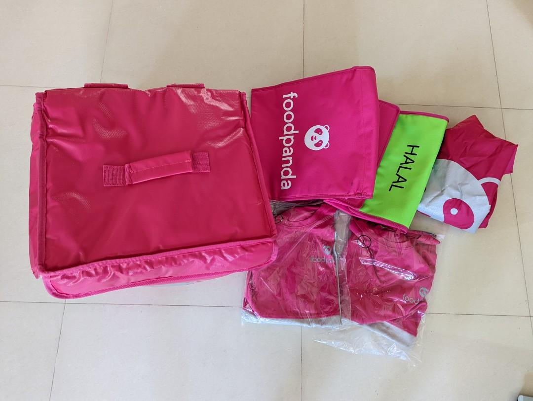 Fullset Foodpanda Rider Kit with Like-new Raincoat, Motorcycles ...