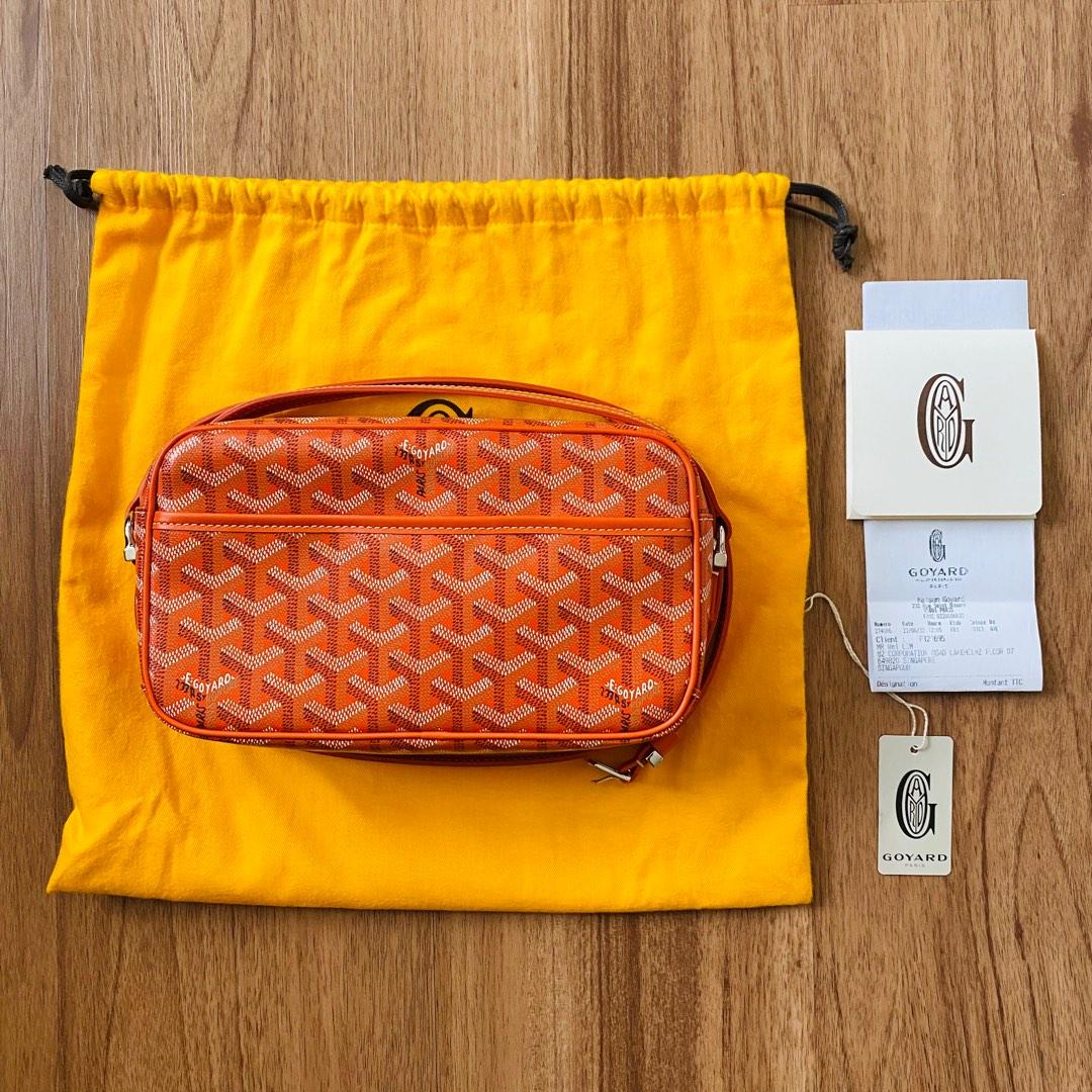 Goyard, Bags, Goyard Monogram Orange Tote Handbag Logo Purse