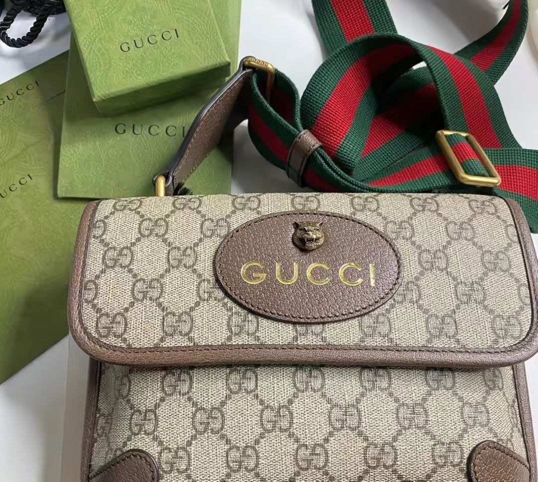Gucci Neo Vintage tiger head, shoulder crossbody bag, Luxury, Bags
