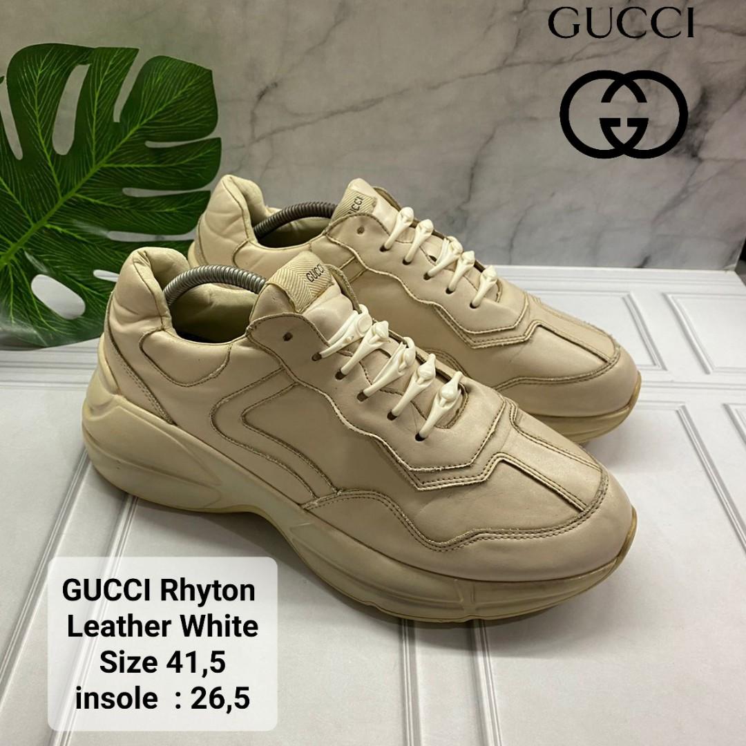 Rhyton Scarpe Gucci Uomo Beige Rhyton Sneakers Gucci 41 Jual GUCCI