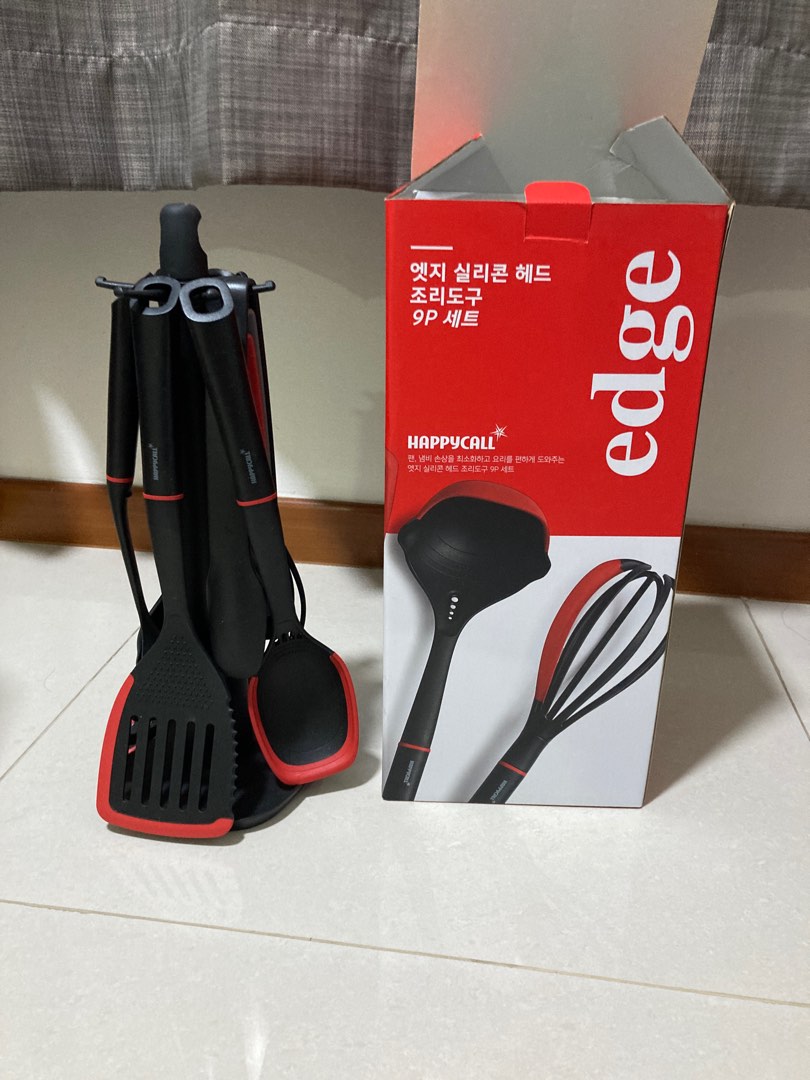 Happycall edge silicone head 9-PC cooking toolset, TV & Home Appliances ...