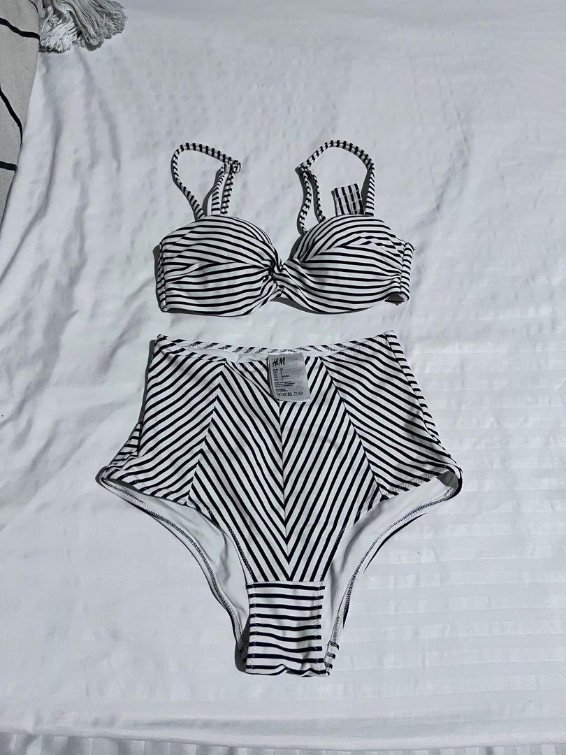 H&M Stripes Navy Blue&White swimsuit (Category: Bikinis & Swimsuits) located in Quezon City. Submitted by jkayeb (Listing ID 1179597366, Image 1). Description: .