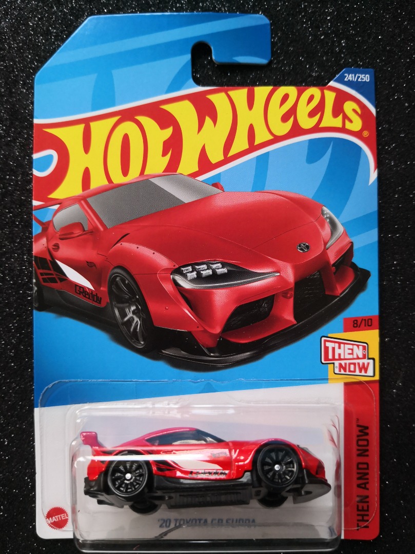 Hot Wheels 20 Toyota GR Supra Then and Now Red, Hobbies & Toys, Toys