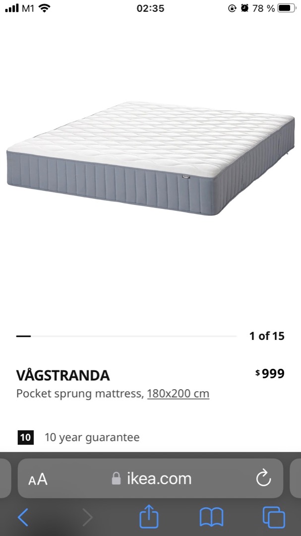 IKEA king bed, Furniture & Home Living, Furniture, Bed Frames