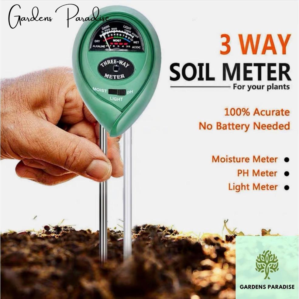 IN1 PH TESTER SOIL WATER MOISTURE AND LIGHT TEST METER, Furniture & Home Living, Gardening