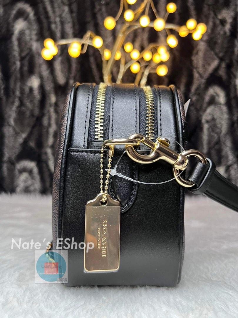 Jes Crossbody In Signature Canvas Mahogany, Women's Fashion, Bags