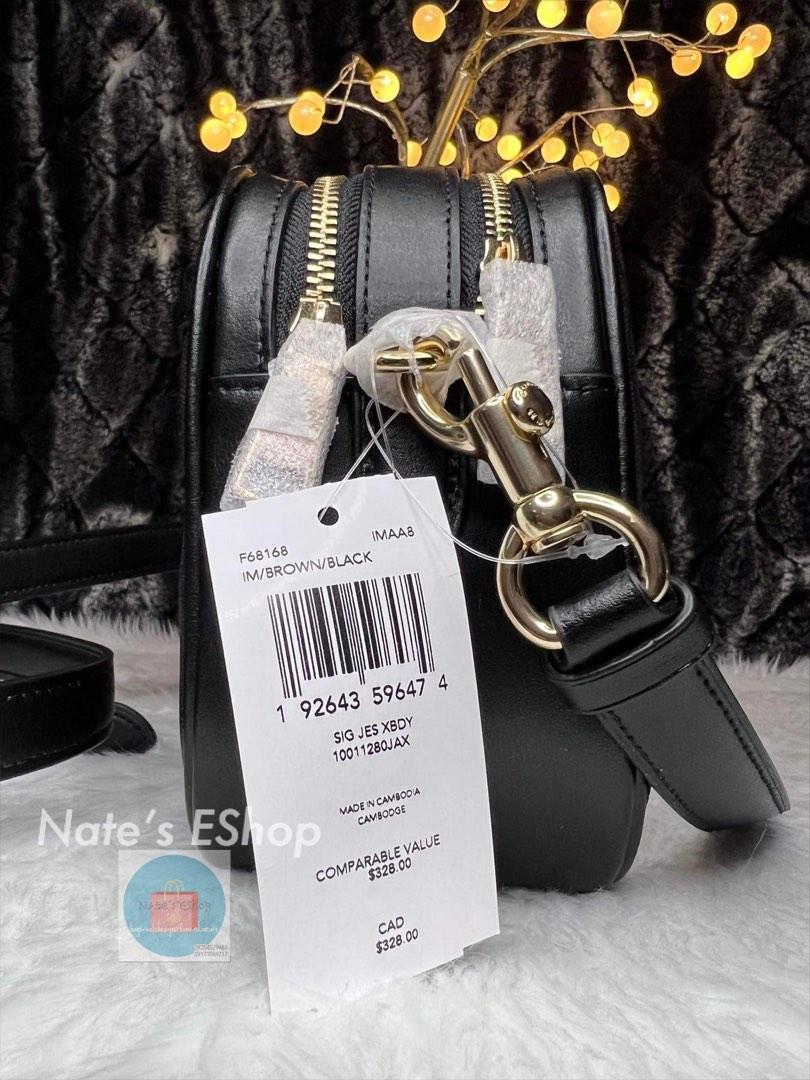 Jes Crossbody In Signature Canvas Mahogany, Women's Fashion, Bags