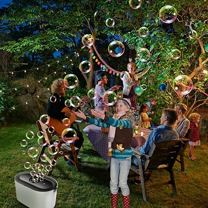 JoinJoy Bubble Machine Bubbles No Spills Bubble Blower Automatic Bubble