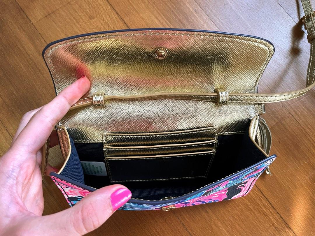 Lilly Pulitzer Floral gold crossbody purse Women s Fashion Bags Wallets Cross body Bags on Carousell
