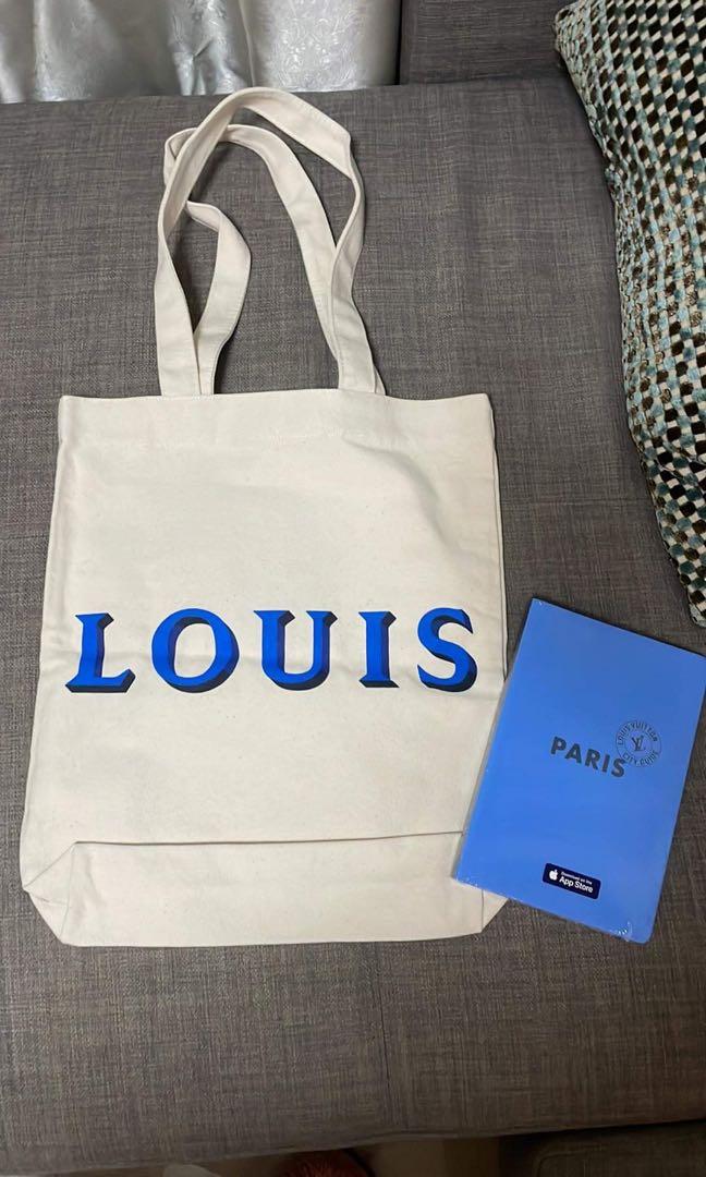 Louis Vuitton Eco Bag Reusable Tote Bag White CITY GUIDE Exhibition Limited