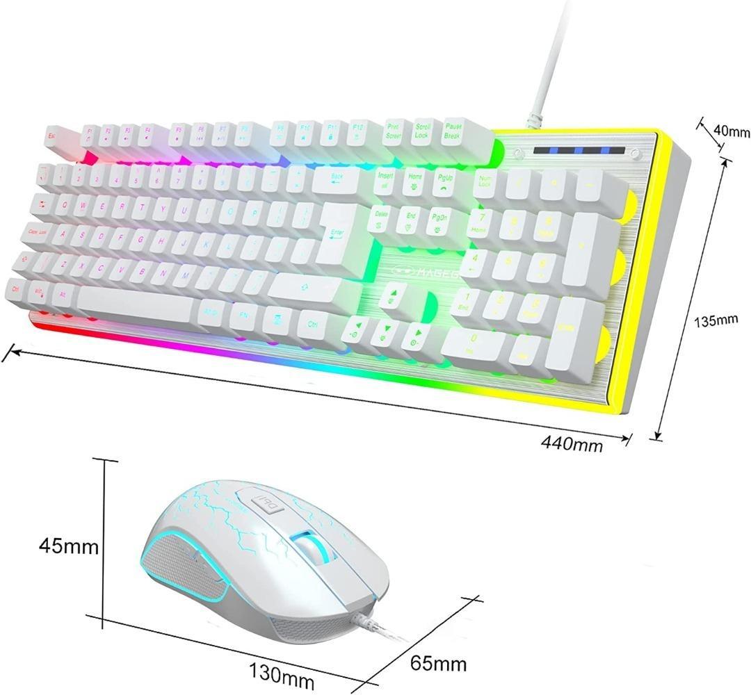 MageGee Gaming Keyboard and Mouse Combo, True RGB Backlit Membrane