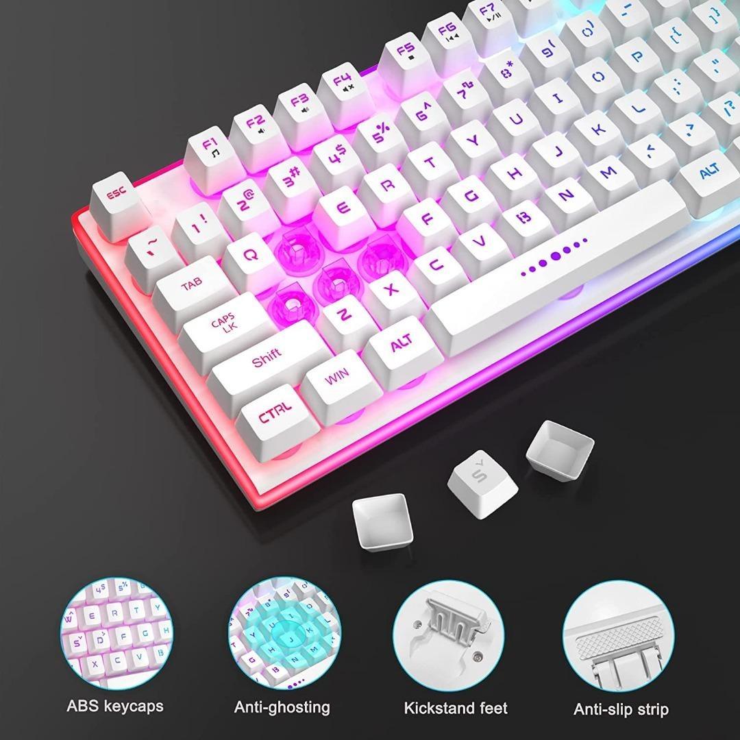MageGee Gaming Keyboard and Mouse Combo, True RGB Backlit Membrane