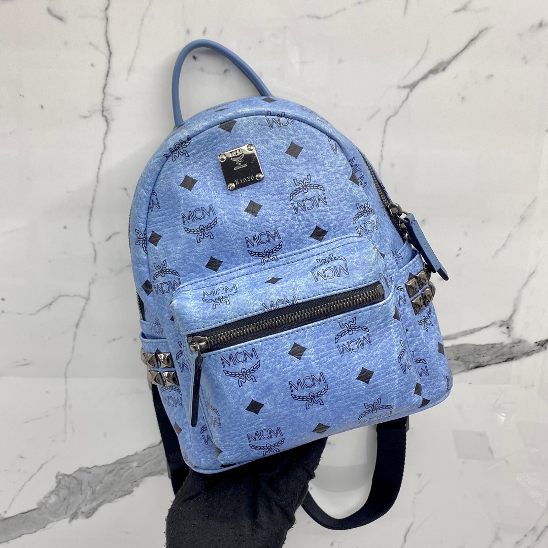 MCM BLUE LEATHER MINI BACKPACK 227022024