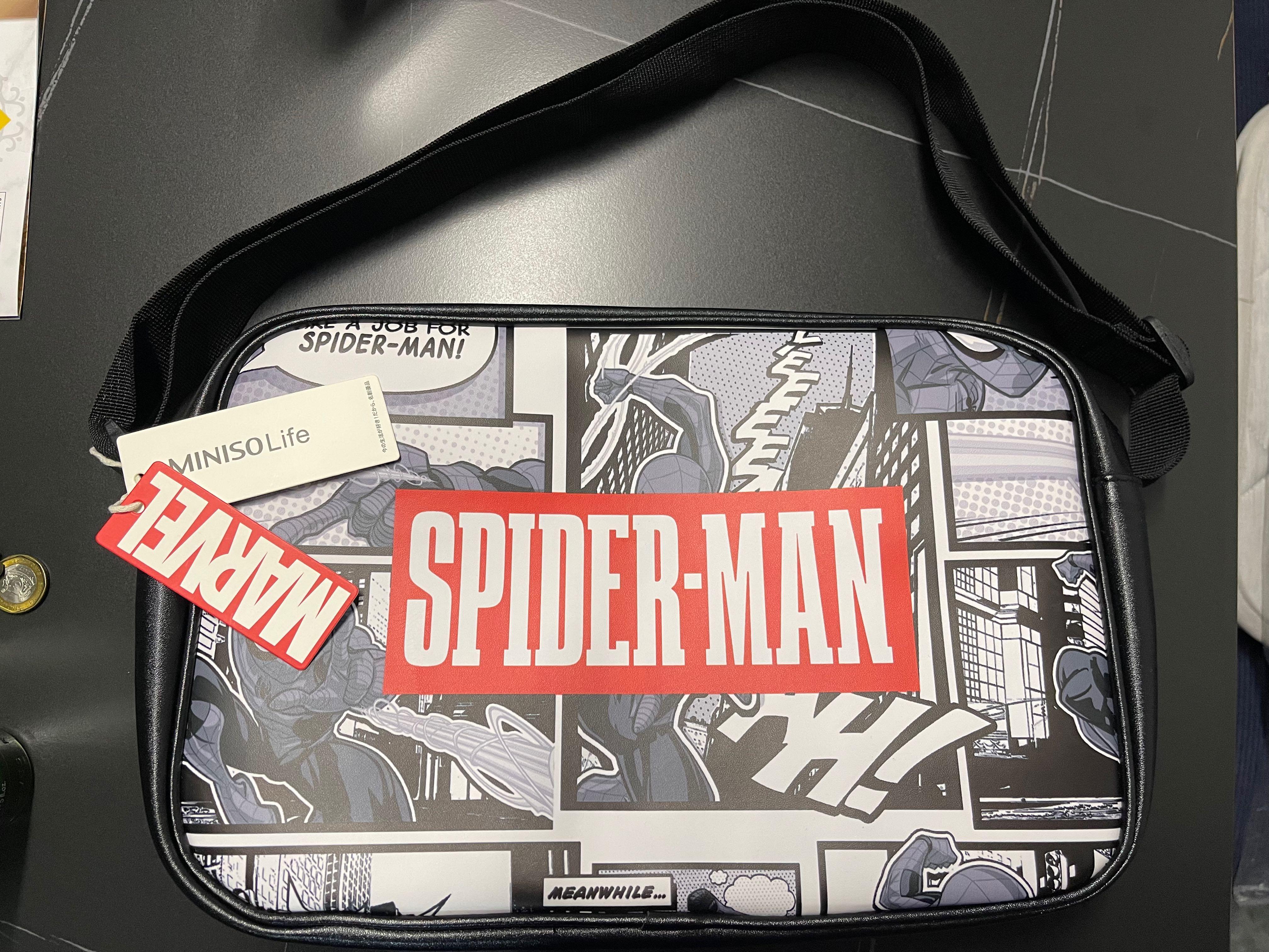 Miniso Marvel SpiderMan Bag, Men's Fashion, Bags, Sling Bags on Carousell