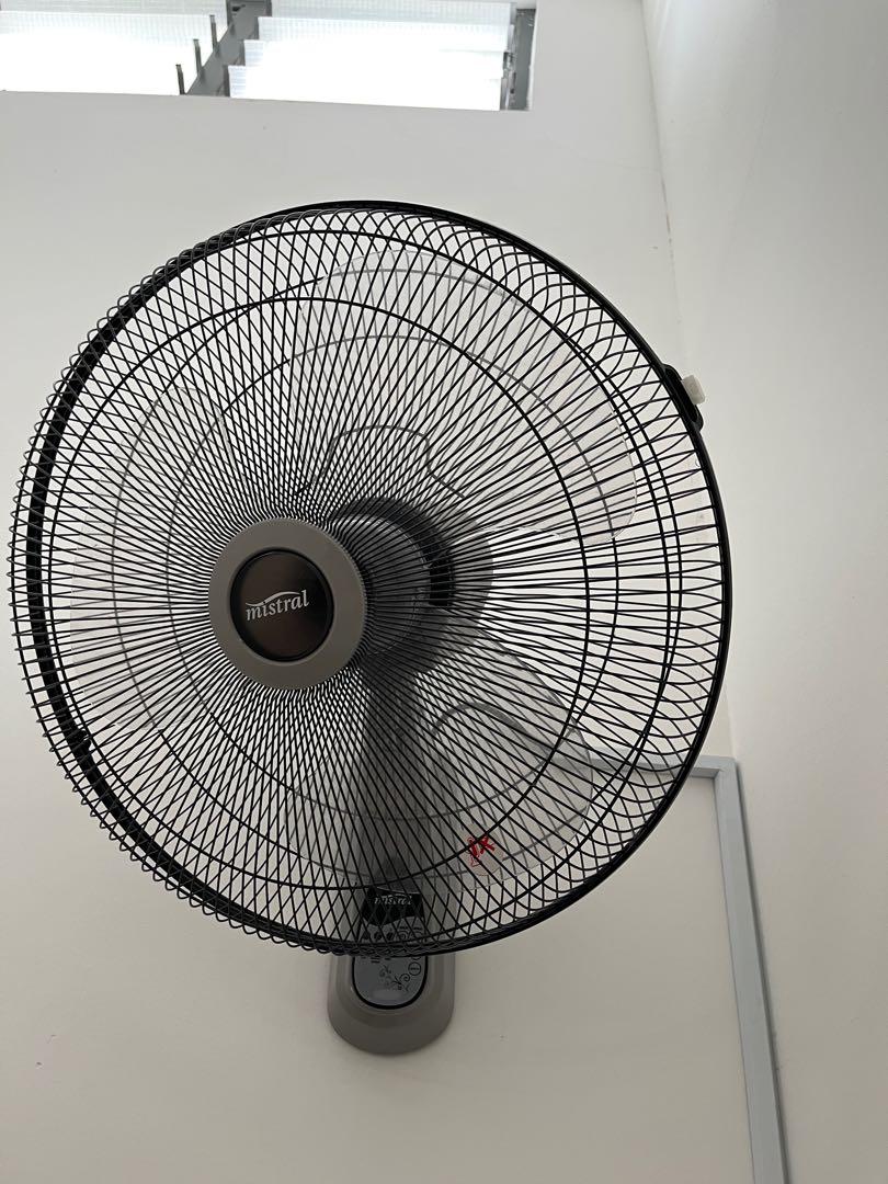 MISTRAL wall fan with remote, Furniture & Home Living, Lighting & Fans