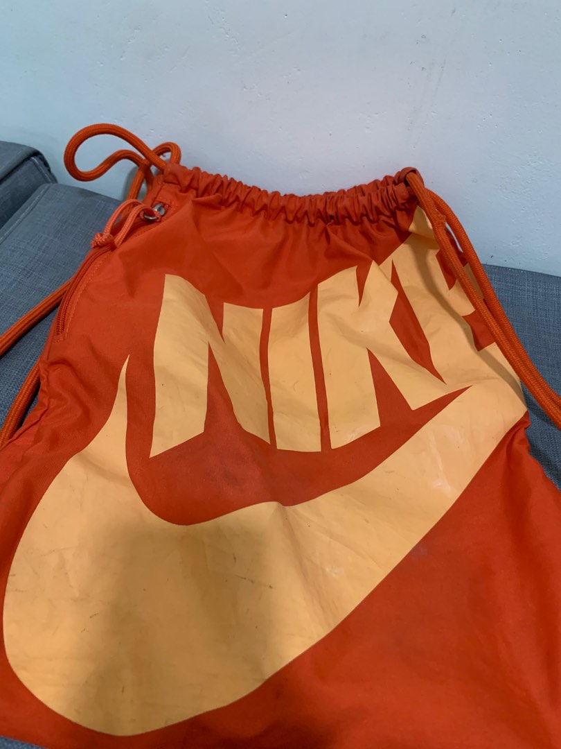 Nike Orange String Bag, Men's Fashion, Bags, Backpacks on Carousell