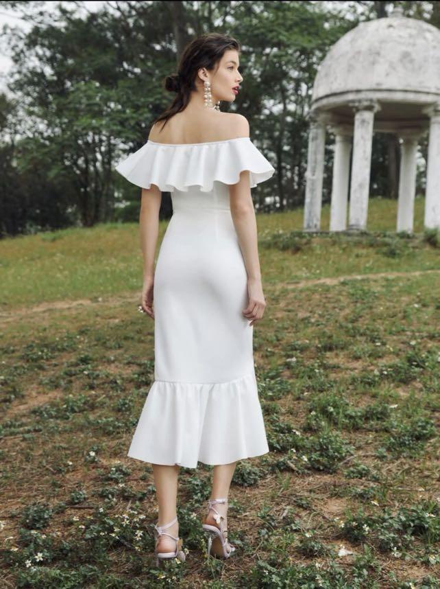 White discount dress shein