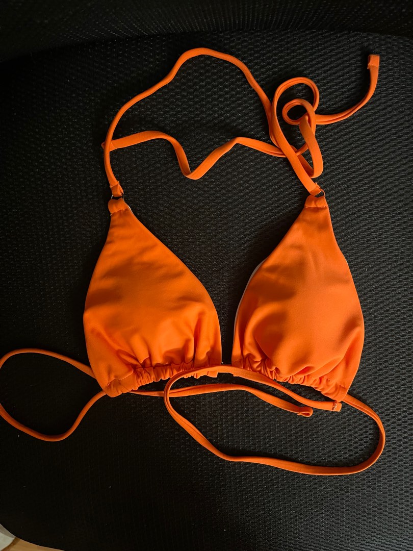 Orange Bikini Triangle Top , Women's Fashion, Swimwear, Bikinis
