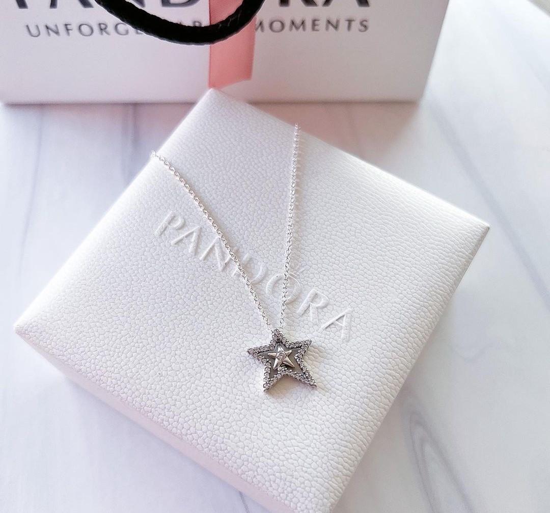 Pandora star silver necklace Women s Fashion Jewelry