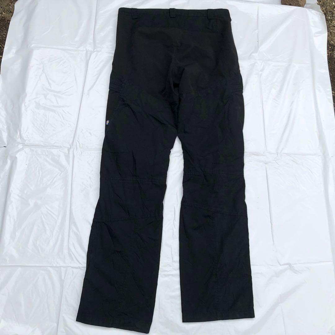 PO FJALL RAVEN G1000 PANTS BLACK GREY STRAIGHT CUT HIKING TREKKING po-fjall-raven-g1000-pants-black-grey-straight-cut-hiking-trekking