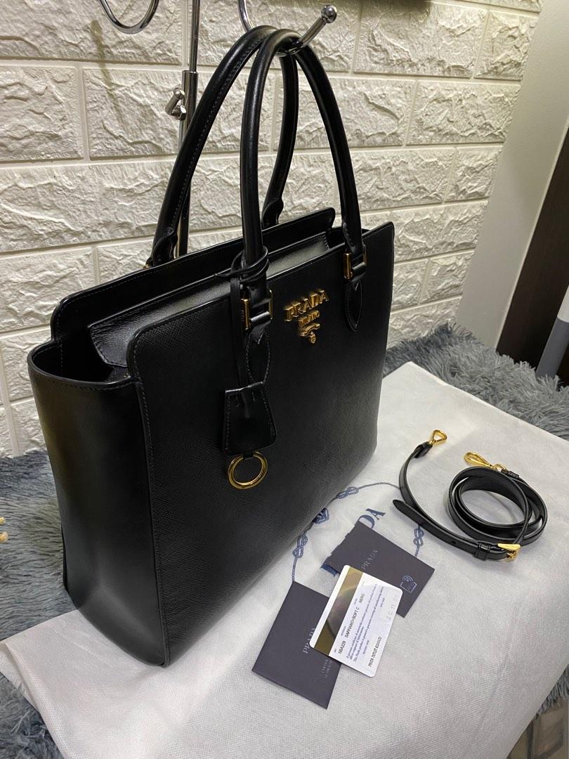 PRADA Black Saffiano Calf Handbag – Timeless Vintage Company