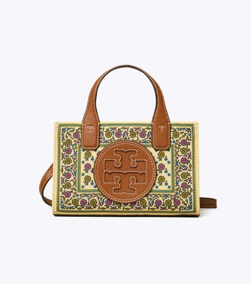 PRE-ORDER] TORY BURCH ELLA PRINTED MINI TOTE BAG - Ivory Floral Daisy  Border, Luxury, Bags & Wallets on Carousell