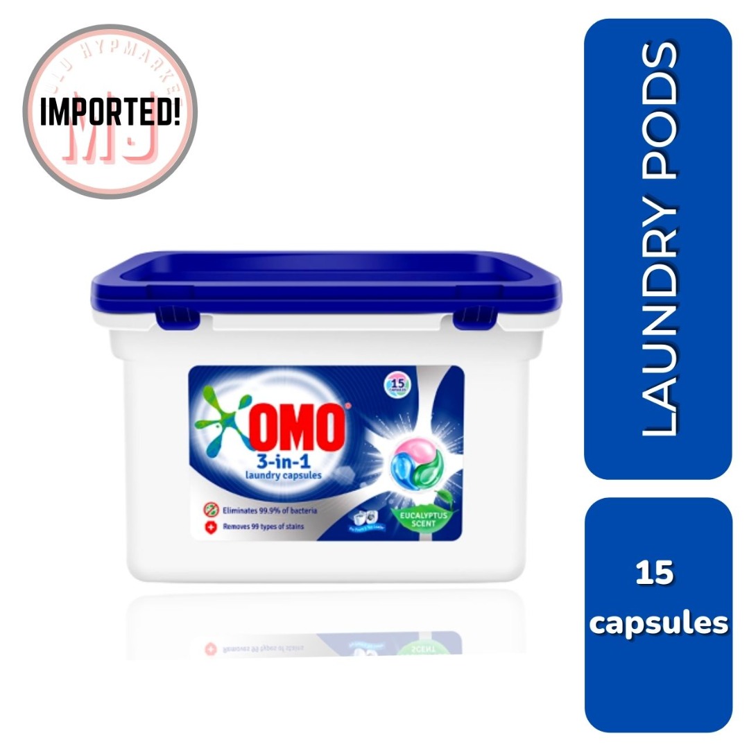 PROMO! OMO 3in1 Laundry Capsules, Eliminates 99.99 Bacteria