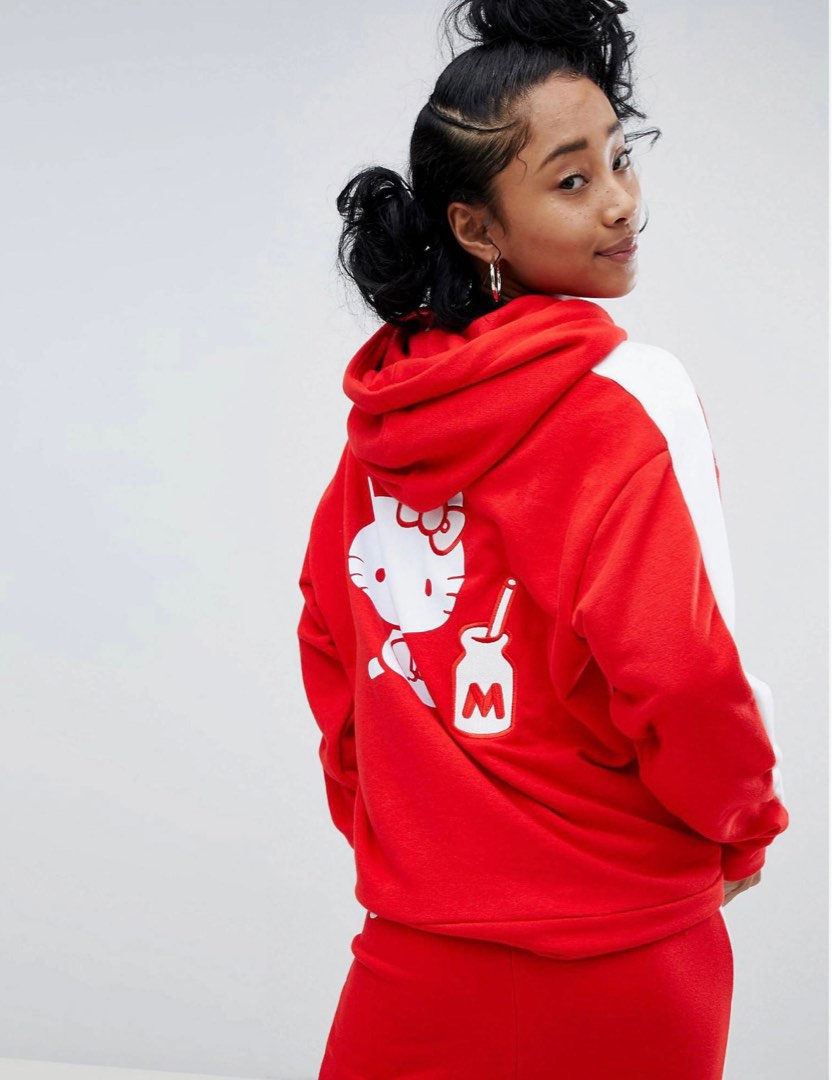 Puma X Hello Kitty Pullover Hoodie Women s Fashion Coats