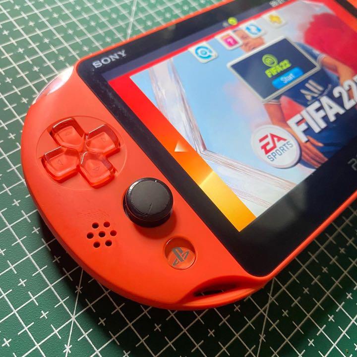 RARE PS Vita 2k 128gb Henkaku Jailbreak Neon Orange, Video Gaming