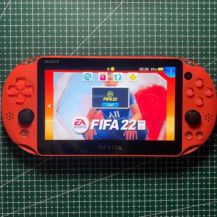 RARE PS Vita 2k 128gb Henkaku Jailbreak Neon Orange, Video Gaming