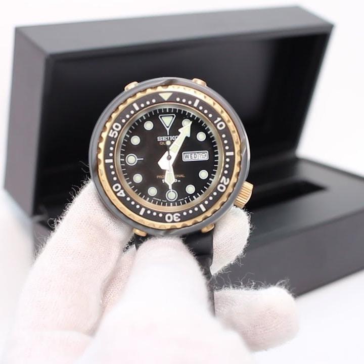 RARE Seiko S23626J1 Prospex Professional Limited Edition Japan Made Golden Tuna Quartz 1000M Divers Men Watch S23626J S23627 SBBN040