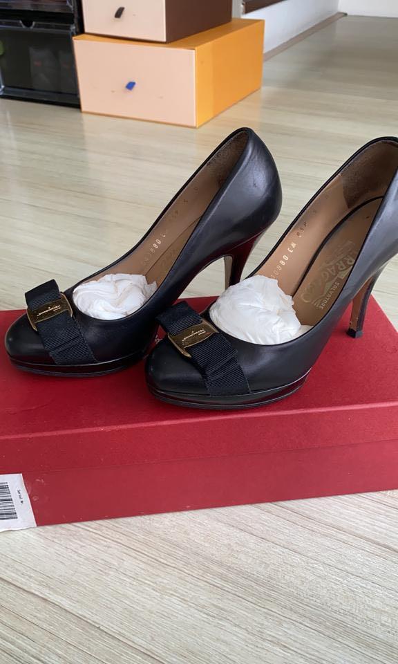 Salvatore Ferragamo Carla Heels In Black Women s Fashion