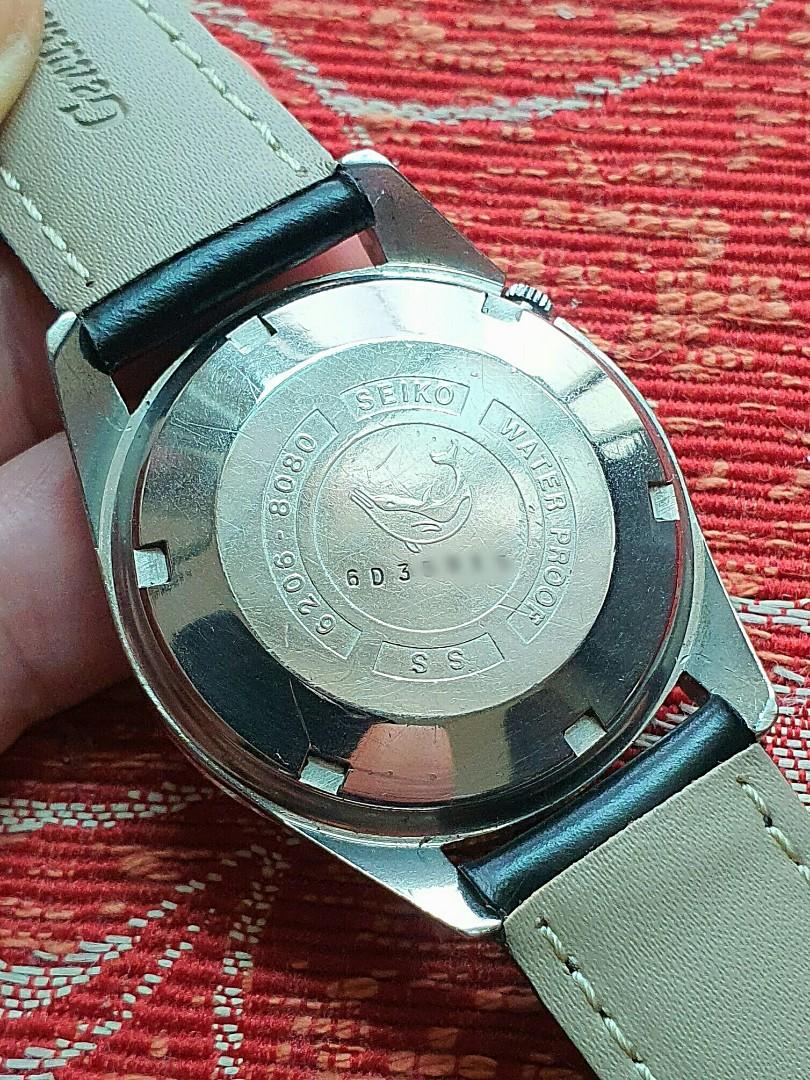 seiko 6206 - 8080 gs seikomatic weekdater day-date Black Dial classic  vintage diashock, Luxury, Watches on Carousell